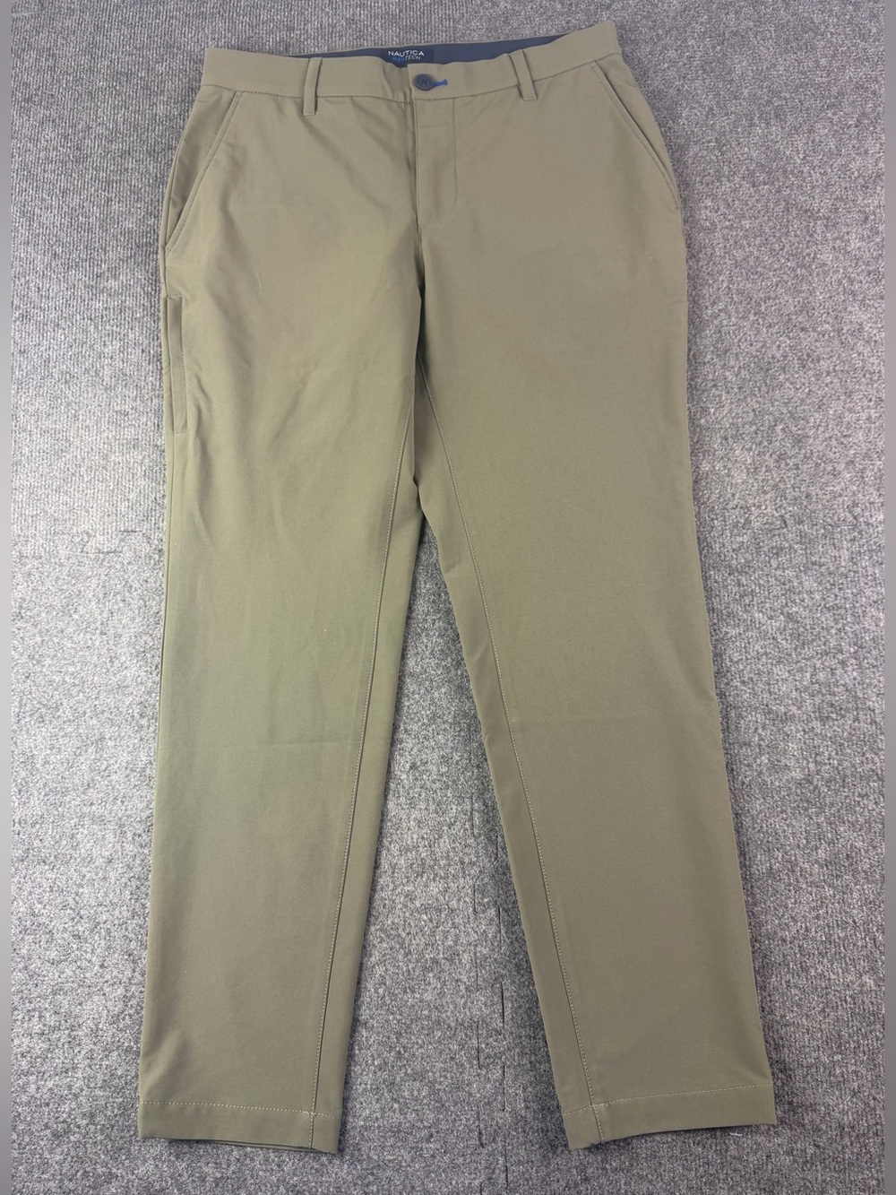 Nautica Navtech Mens Stretch Straight Performance Pants Size 30x29 Green